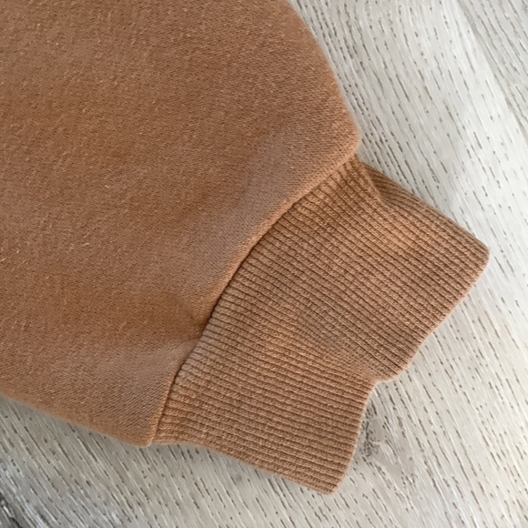 atelier new regime sweatshirt hooded campus size L tan white logo unisex - Picture 7 of 12